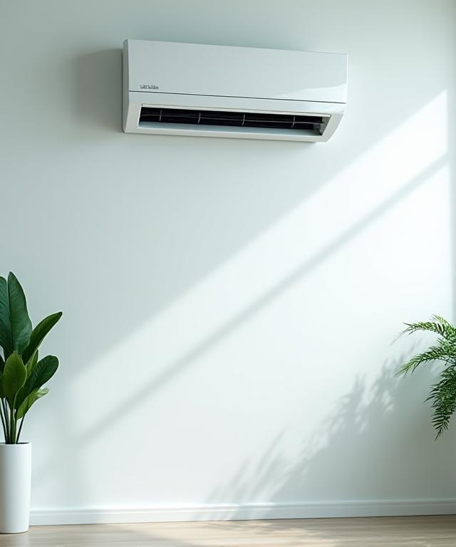 Modern air conditioning unit installation